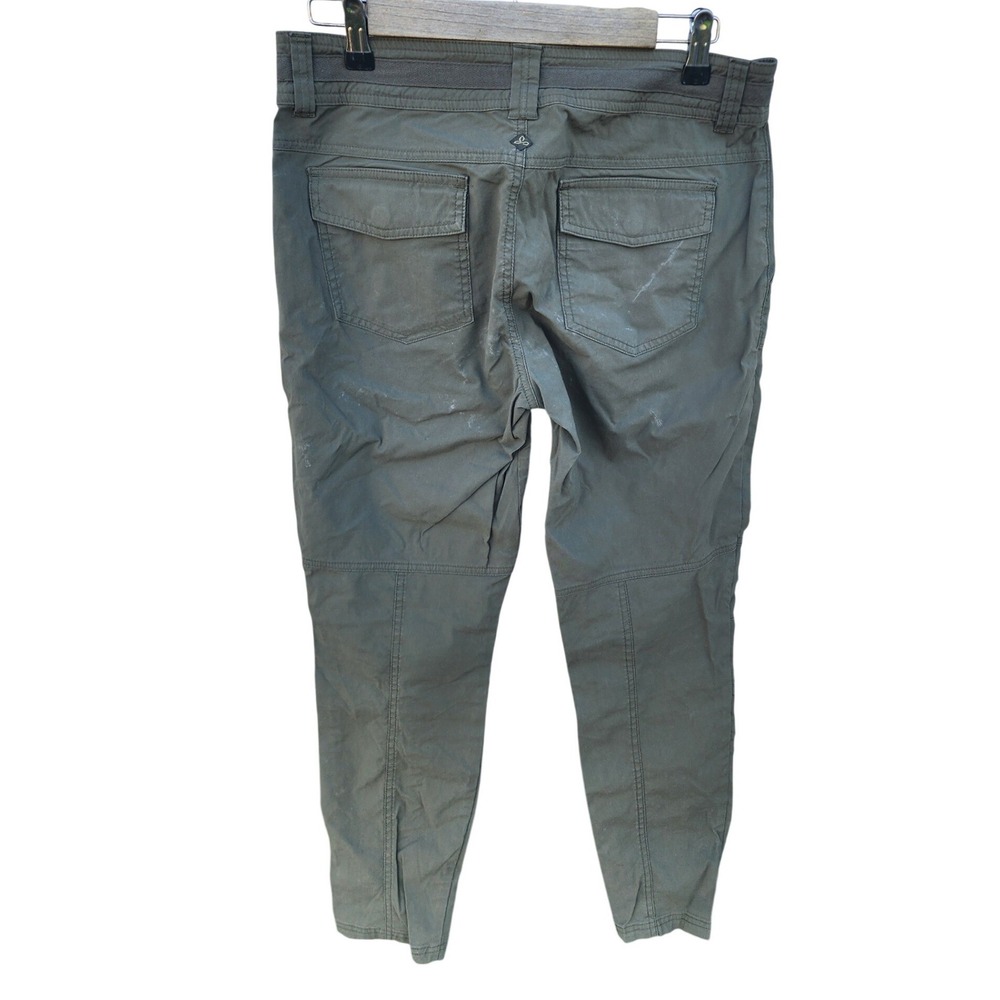 Prana Halle Pants Womens 10 Olive Green Organic Cotton Blend Hiking Outdoor - Picture 2 of 6